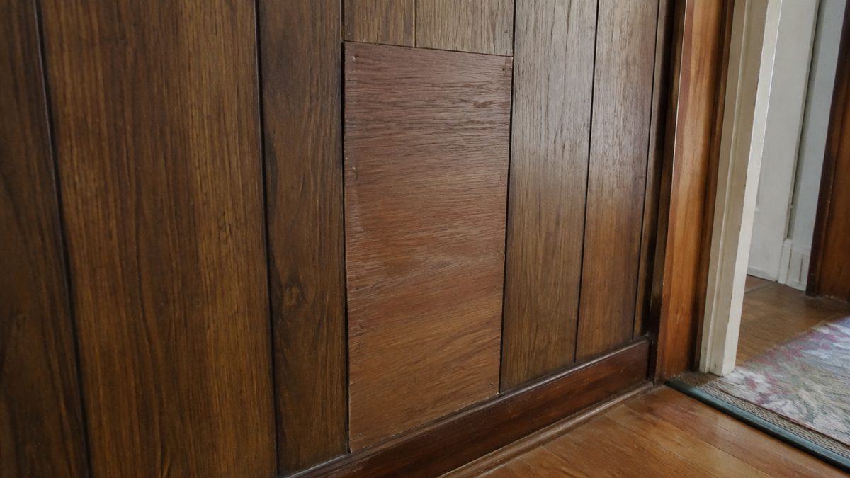 14 Things Every Kid With Wood-Paneled Walls Remembers 15 Mismatched wood panel patch