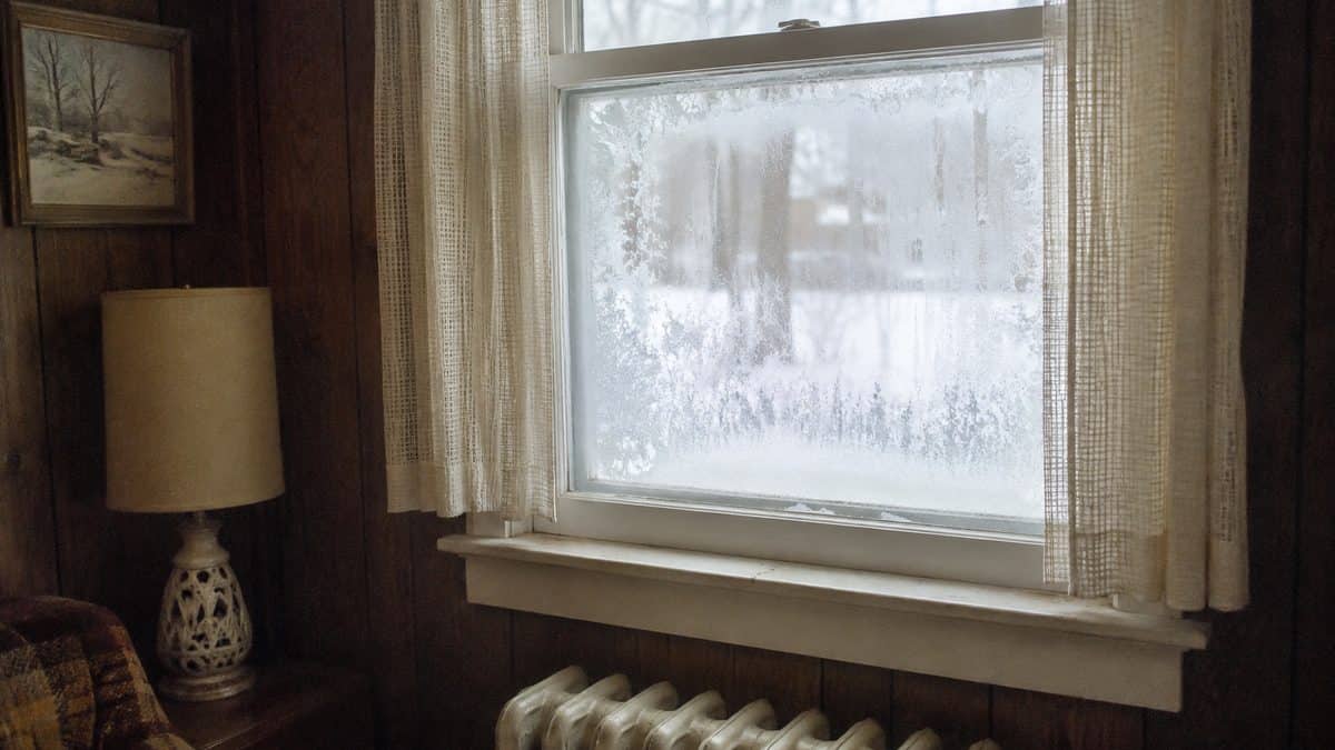 14 Things Every Kid With Wood-Paneled Walls Remembers 9 Frosty window next to wood paneling
