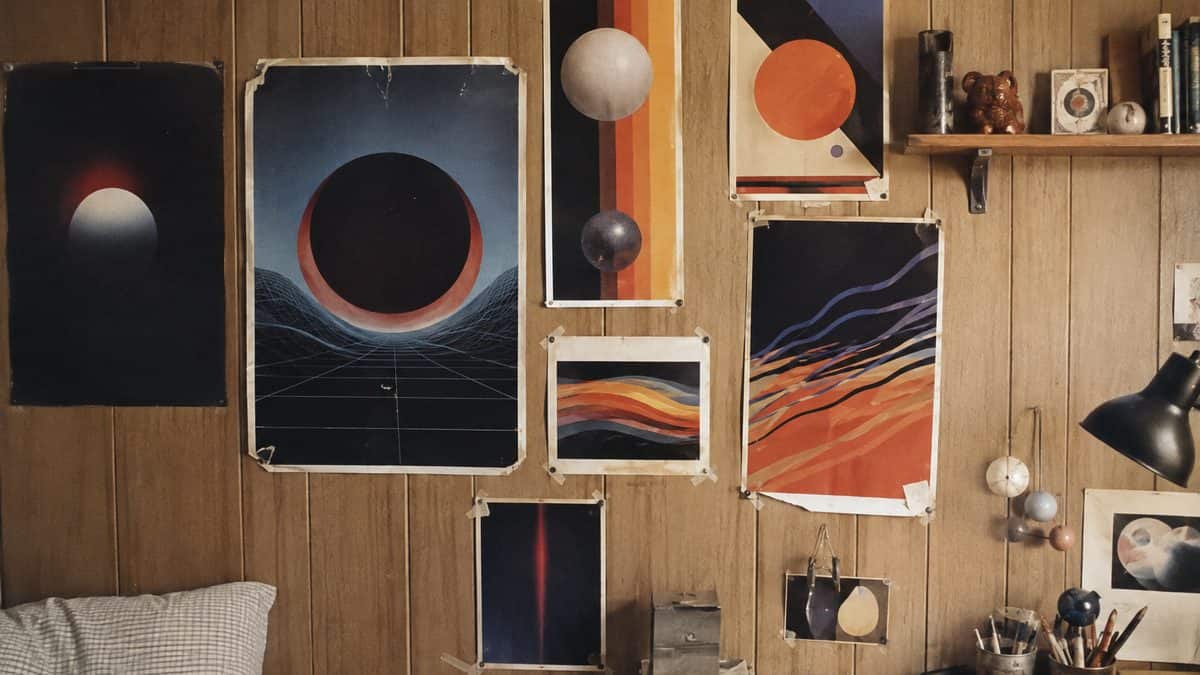 14 Things Every Kid With Wood-Paneled Walls Remembers 10 Authentic vintage posters on a wood-paneled wall