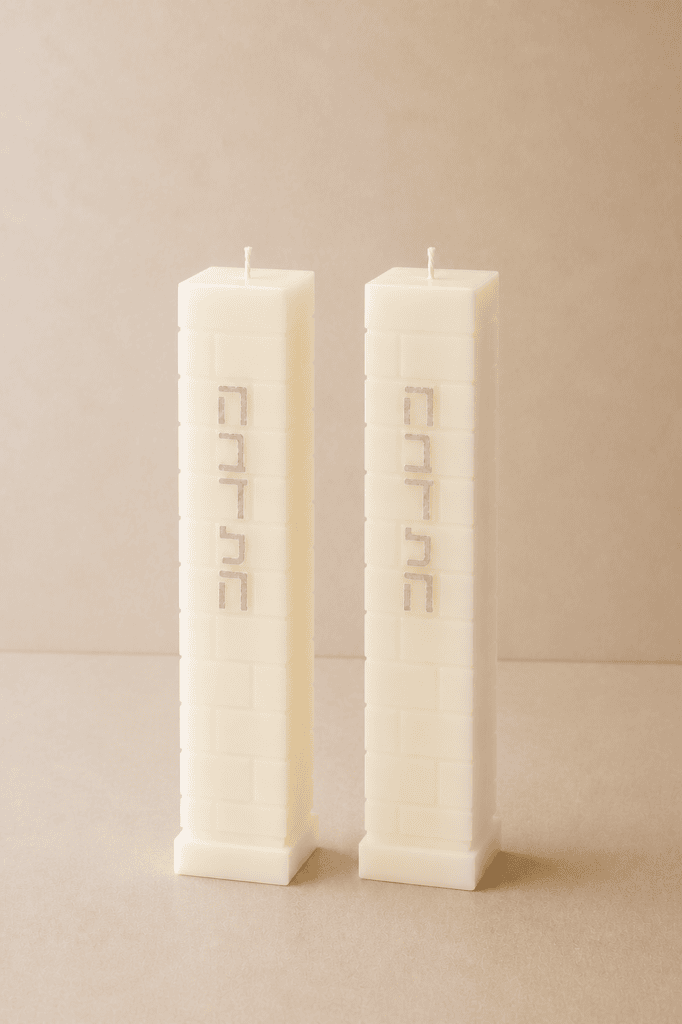 נר בדלה מלבני 25 ס"מ לשבת וחג.