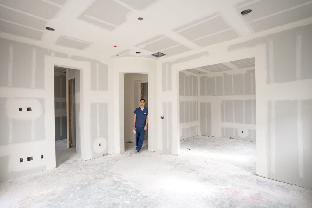 Drywall professionally installed