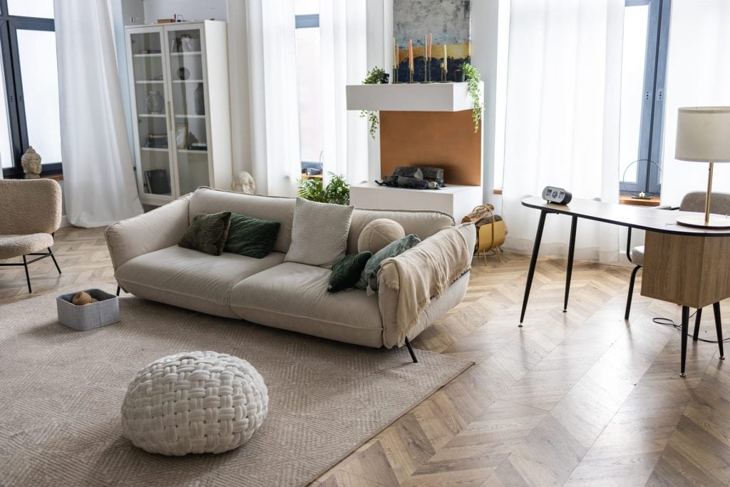 LVP flooring in living room