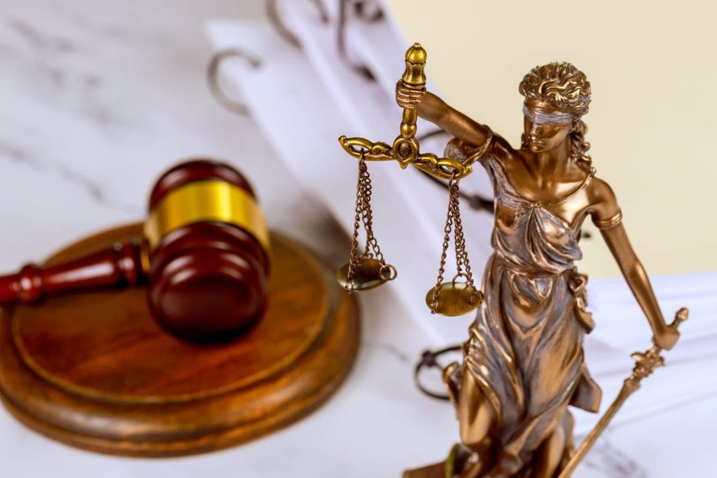 Scales of Justice and gavel