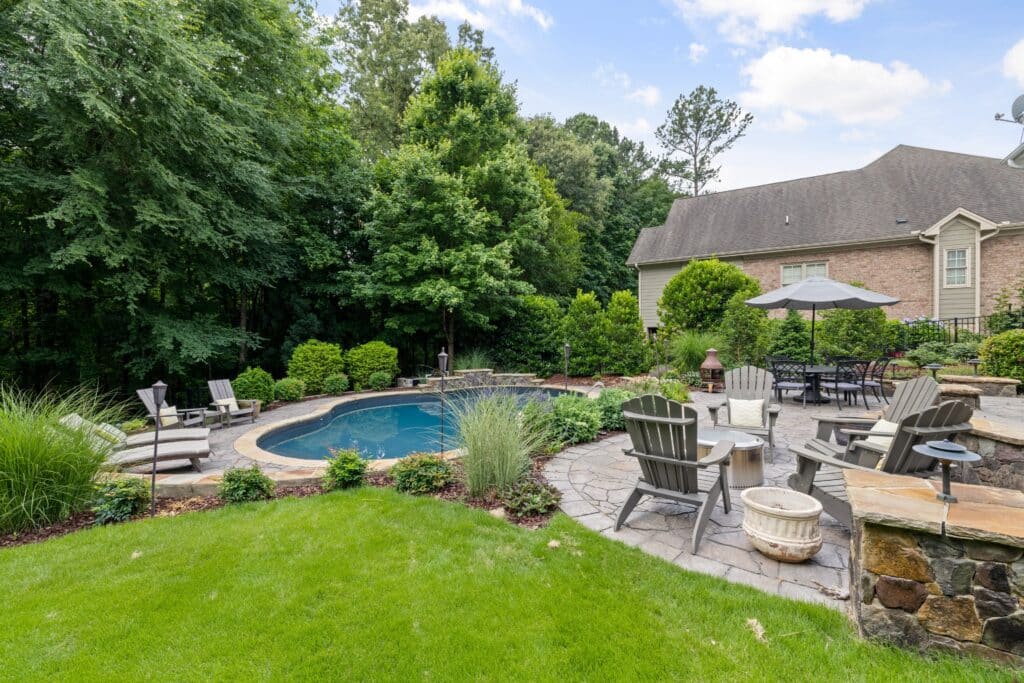 yard managed by tree service