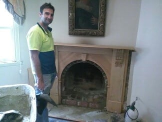 fireplace brickwork