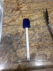 silicone spatula on kitchen counter