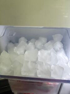 an ice maker in a freezer