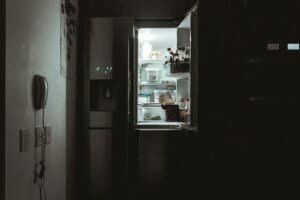 a fridge storage in home