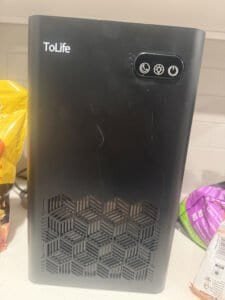 home dehumidifier on countertop