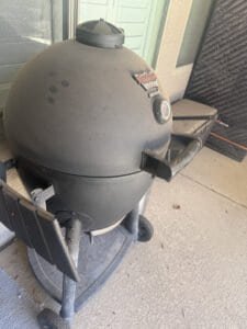 a kamado grill for outdoor patio grilling