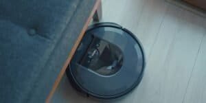 robot vacuum in home