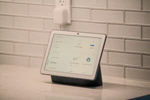 smart home hub on a countertop