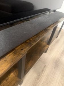 a soundbar sturdy on tv stand