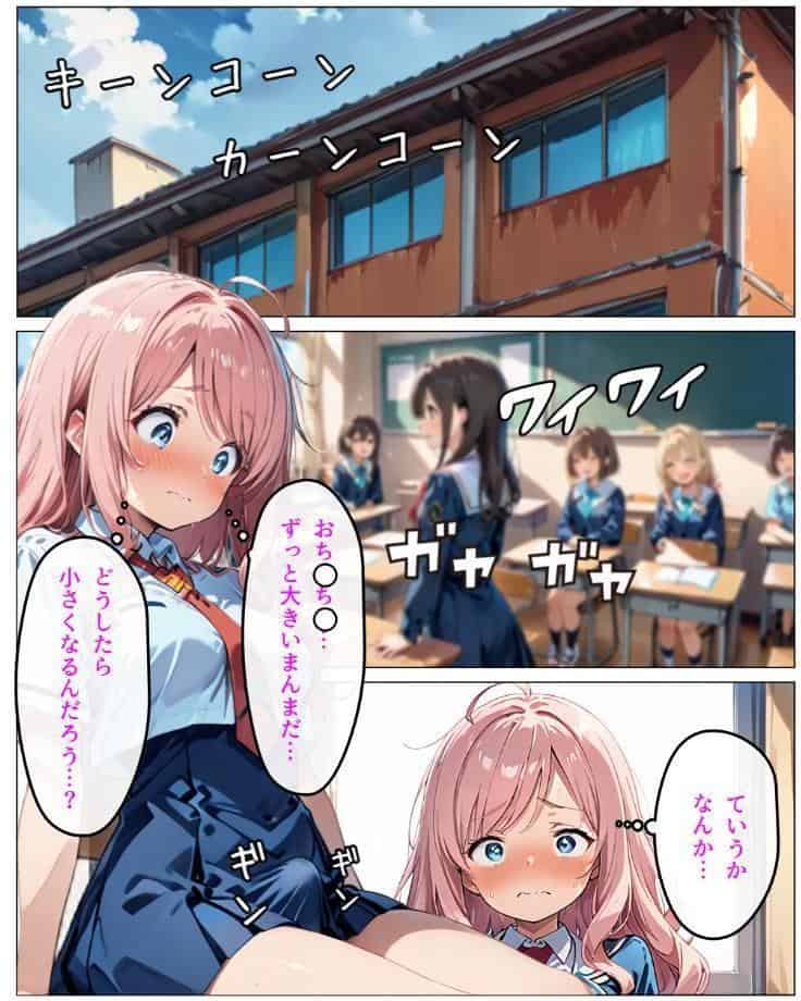 寄生チ〇ポに快楽堕ちして女子校の同級生に種付けしまくる【白抜き修正版】