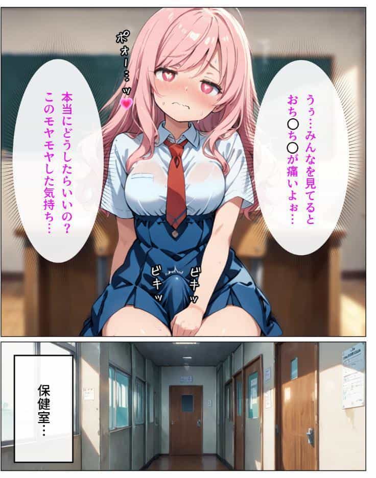 寄生チ〇ポに快楽堕ちして女子校の同級生に種付けしまくる【白抜き修正版】