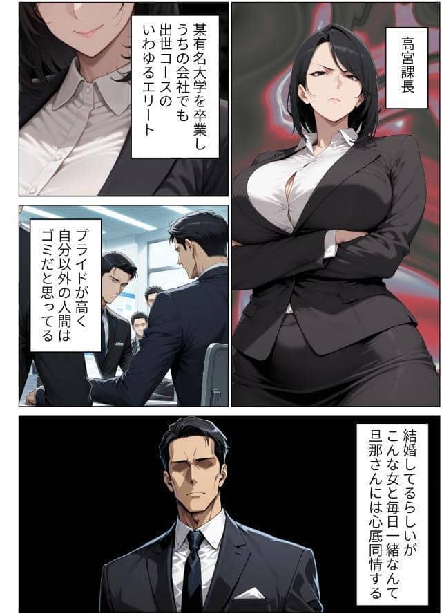 パワハラ人妻上司を俺のデカチンで完堕ちさせたら見られて興奮する変態痴女になった話【モザイク版】