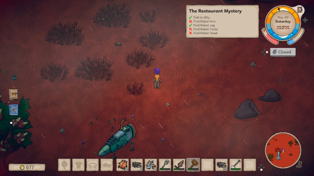Space Chef character exploring an alien planet