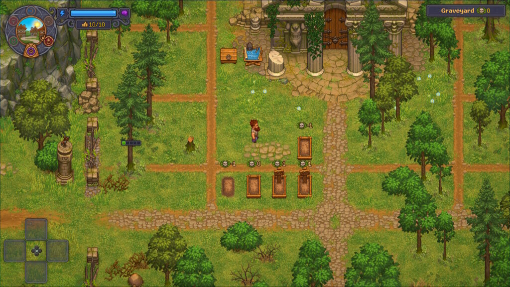 Screenshot of Graveyard Keeper.