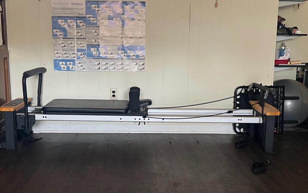 Indoor rowing machine for exercise and fitness at home or gym.