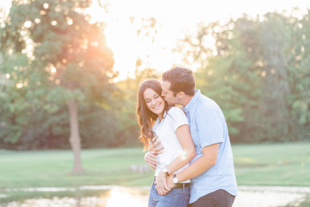 beautiful sunset during an engagement session at the Royal Ottawa Golf Club. Best Tips