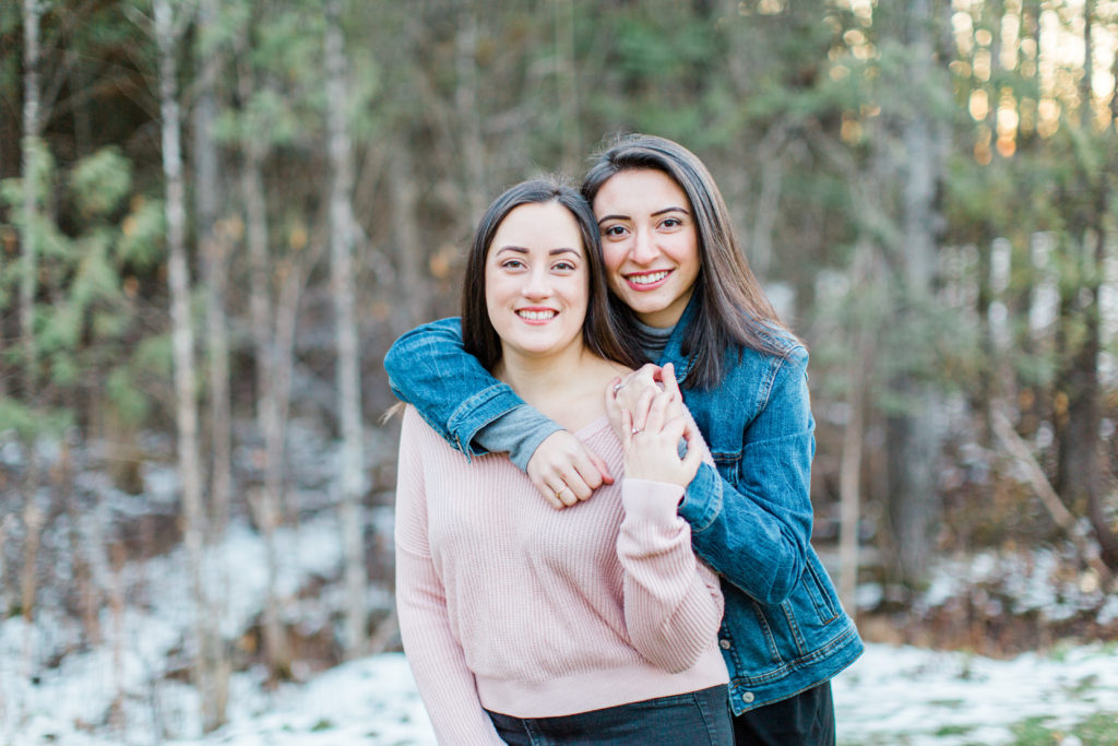 same gender couple female gay couple kissing outside intimate same sex engagement session tips grey loft studio ottawa wedding photographer ottawa wedding videographer wedding photo affordable wedding photographer cheap wedding photographer budget photographer kanata wedding photographer 