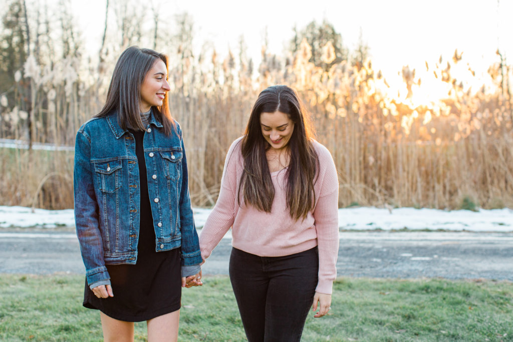 same gender couple female gay couple kissing outside intimate same sex engagement session tips grey loft studio ottawa wedding photographer ottawa wedding videographer wedding photo affordable wedding photographer cheap wedding photographer budget photographer kanata wedding photographer 