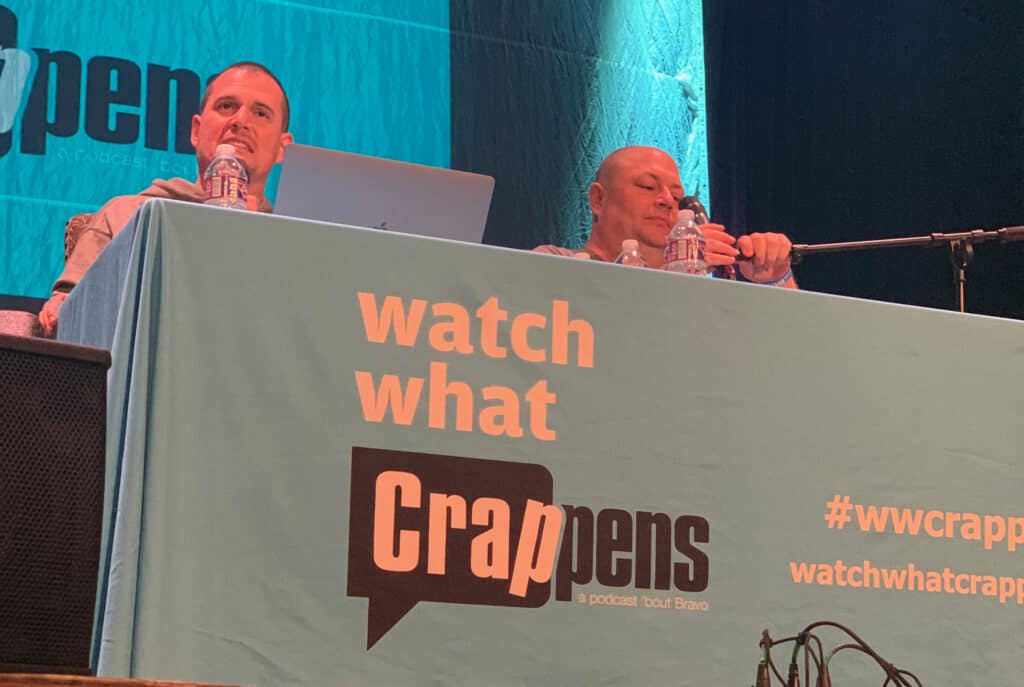 The Watch What Crappens podcast live in Houston.