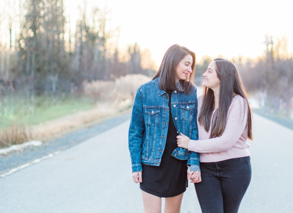 same gender couple female gay couple kissing outside intimate same sex engagement session tips grey loft studio ottawa wedding photographer ottawa wedding videographer wedding photo affordable wedding photographer cheap wedding photographer budget photographer kanata wedding photographer 