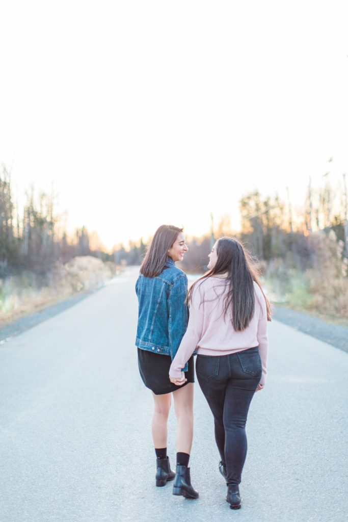 same gender couple female gay couple kissing outside intimate same sex engagement session tips grey loft studio ottawa wedding photographer ottawa wedding videographer wedding photo affordable wedding photographer cheap wedding photographer budget photographer kanata wedding photographer 