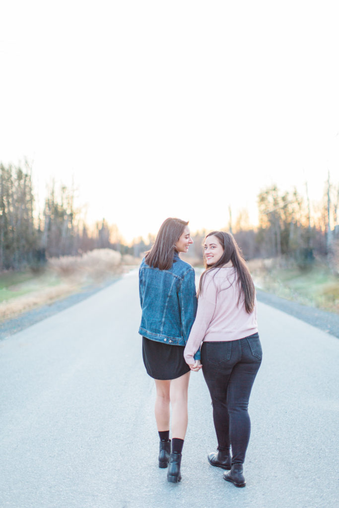 same gender couple female gay couple kissing outside intimate same sex engagement session tips grey loft studio ottawa wedding photographer ottawa wedding videographer wedding photo affordable wedding photographer cheap wedding photographer budget photographer kanata wedding photographer 