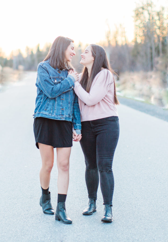 same gender couple female gay couple kissing outside intimate same sex engagement session tips grey loft studio ottawa wedding photographer ottawa wedding videographer wedding photo affordable wedding photographer cheap wedding photographer budget photographer kanata wedding photographer 