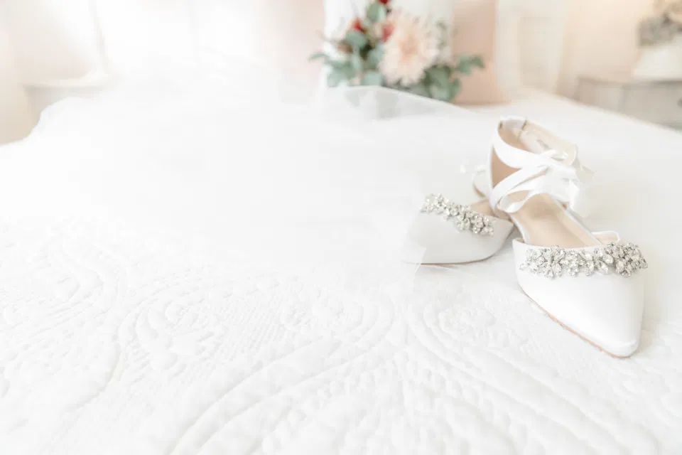Wedding Shoes - Wedding Day Styling - Amy &. Nick | Le Belvedere at Wakefield in Quebec - Ottawa Wedding Venue - Grey Loft Studio