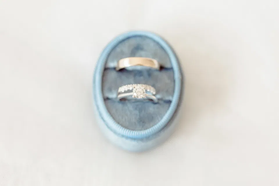 Ring Styling Shots - Photographer Bethany Barrette - Styling Details on Wedding Day - Grey Loft Studio -Amy &. Nick | Le Belvedere at Wakefield in Quebec - Ottawa Wedding Venue - Grey Loft Studio