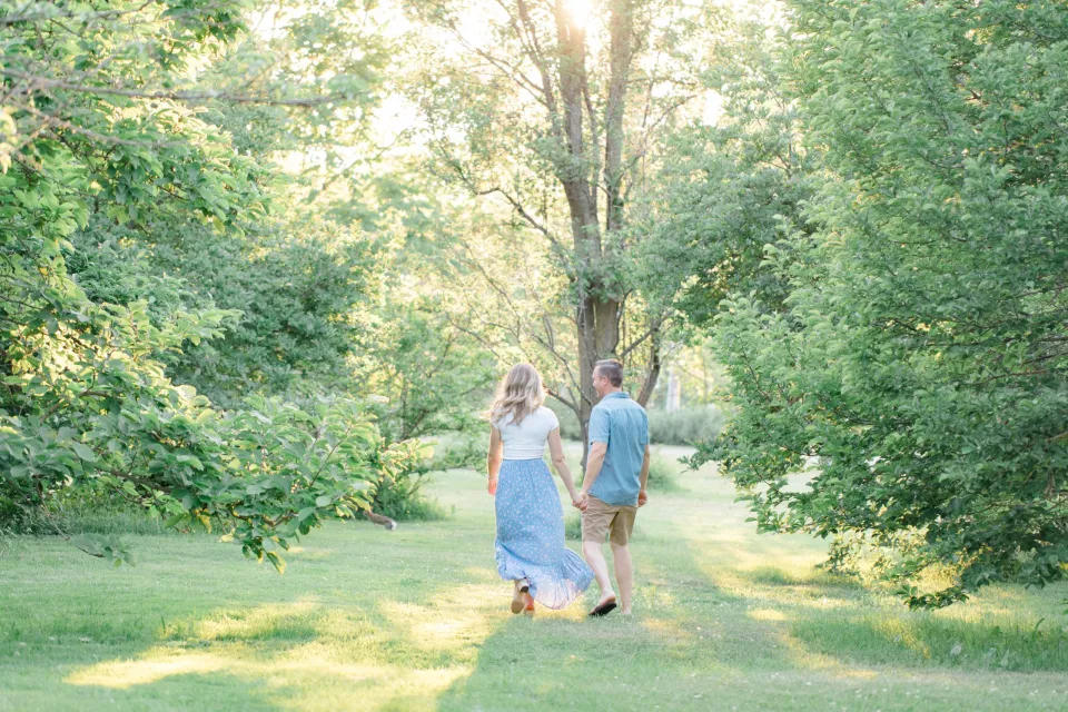 Bright, Fun, Natural, Engagement Session at Sunset - Blue & Neutral Inspiration - Summer Engagement Session
