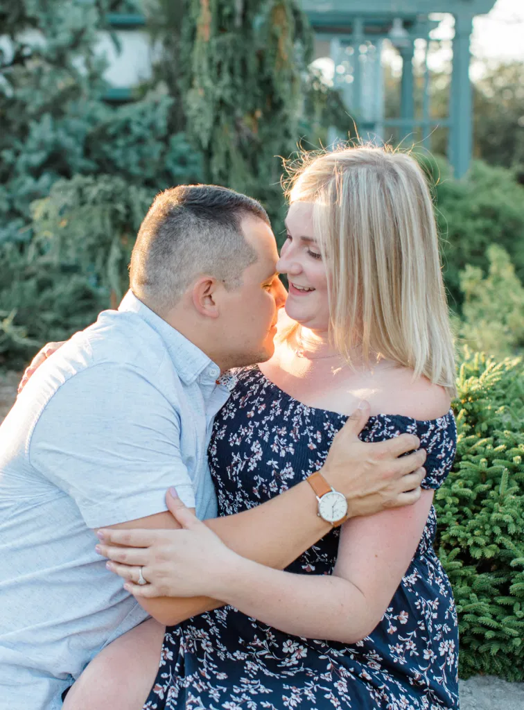 Summer Engagement Session inspiration - Neutrals, Blues, Flowy Dress - Floral Print Navy - Grey Loft Studio - Ottawa Wedding Photographer - Wedding Videographer - Fun, Natural, Bright Photo Video Team. - Photographe - Greyloft - Ottawa Engagement Pictures