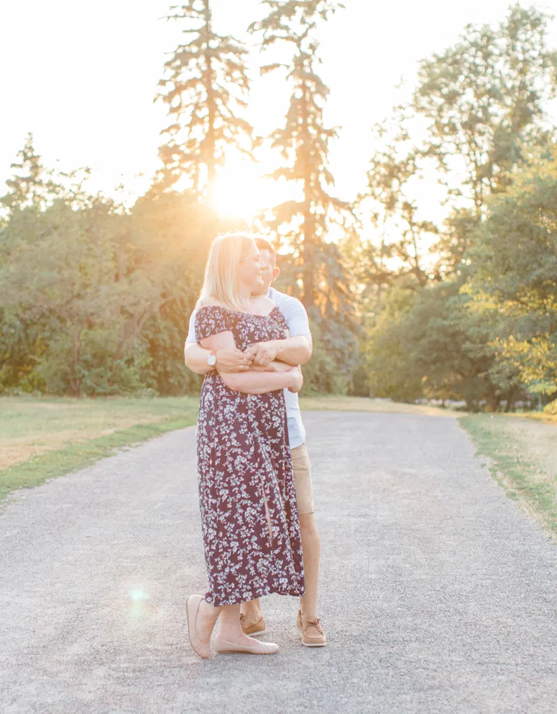 Natural Posing for Real Couples - Summer Engagement Session inspiration - Neutrals, Blues, Flowy Dress - Floral Print Navy - Grey Loft Studio - Ottawa Wedding Photographer - Wedding Videographer - Fun, Natural, Bright Photo Video Team. - Photographe - Greyloft - Ottawa Engagement Pictures