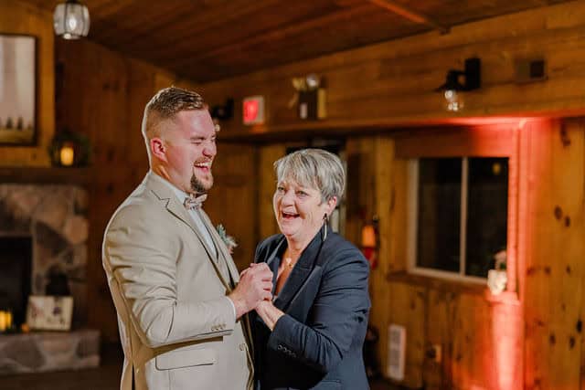 Warmly lit indoor reception at Strathmere wedding venue in North Gower