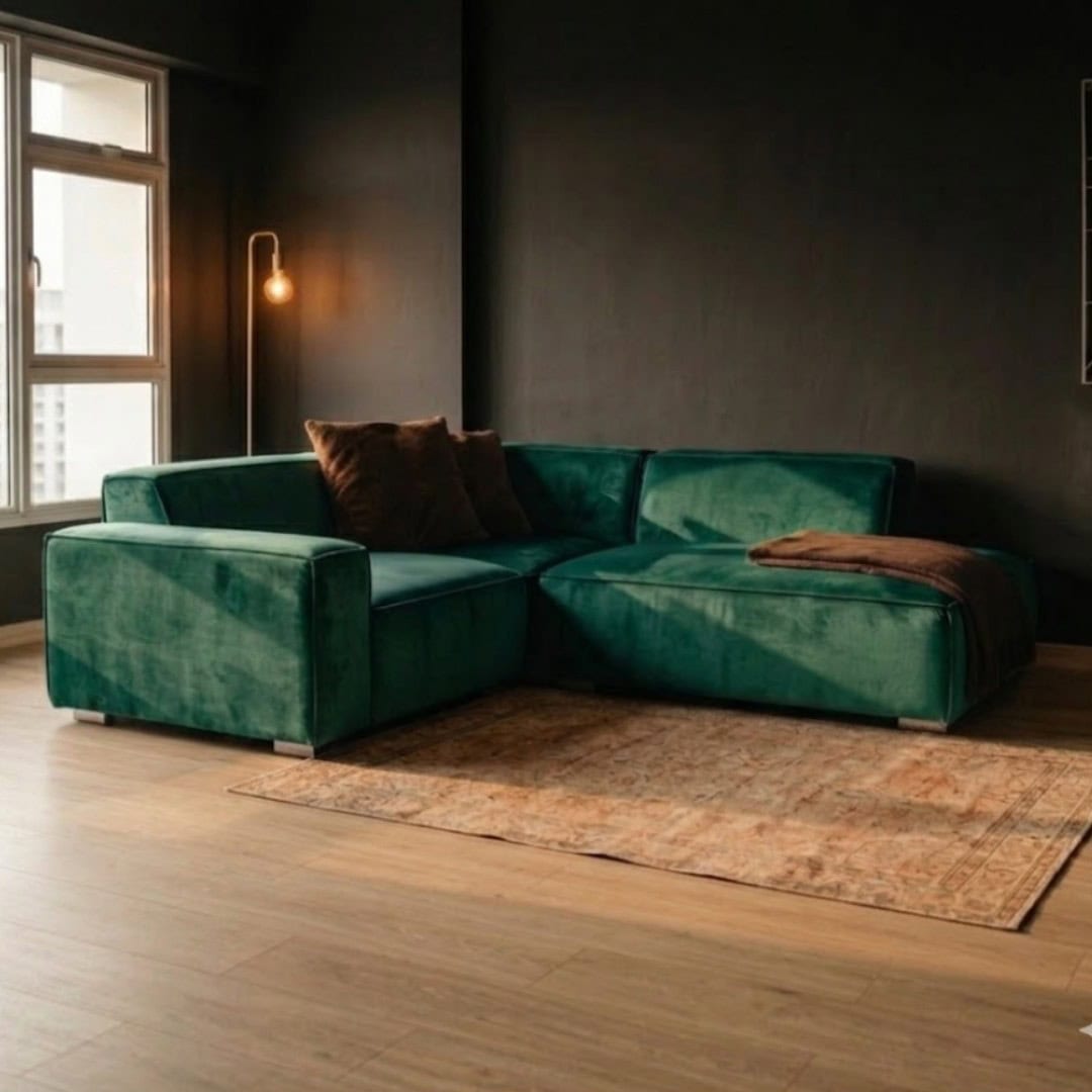 Skylar L-shape with corner seat in a Singapore living room
