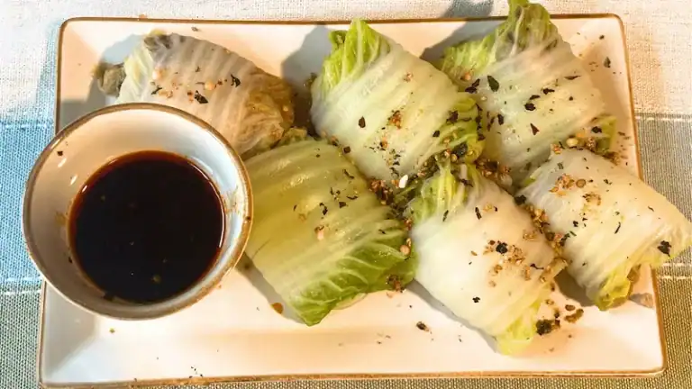 Chicken & Mushroom Napa Cabbage Dumplings