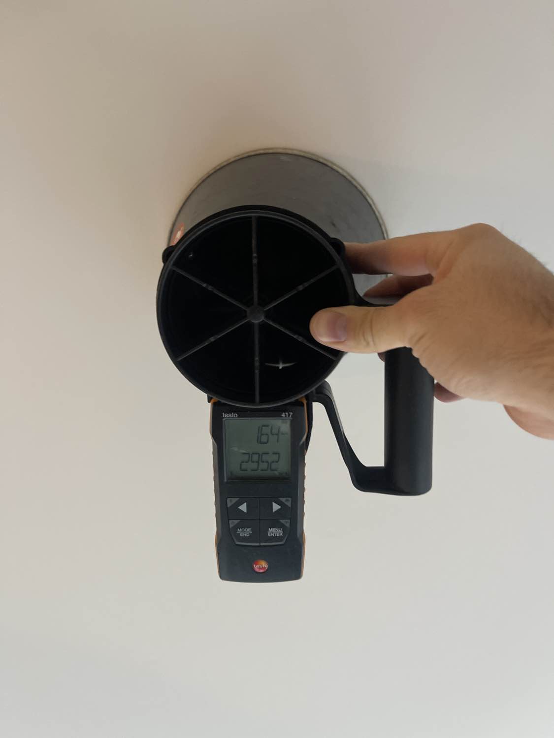 Air flow and extract calibration on MVHR system