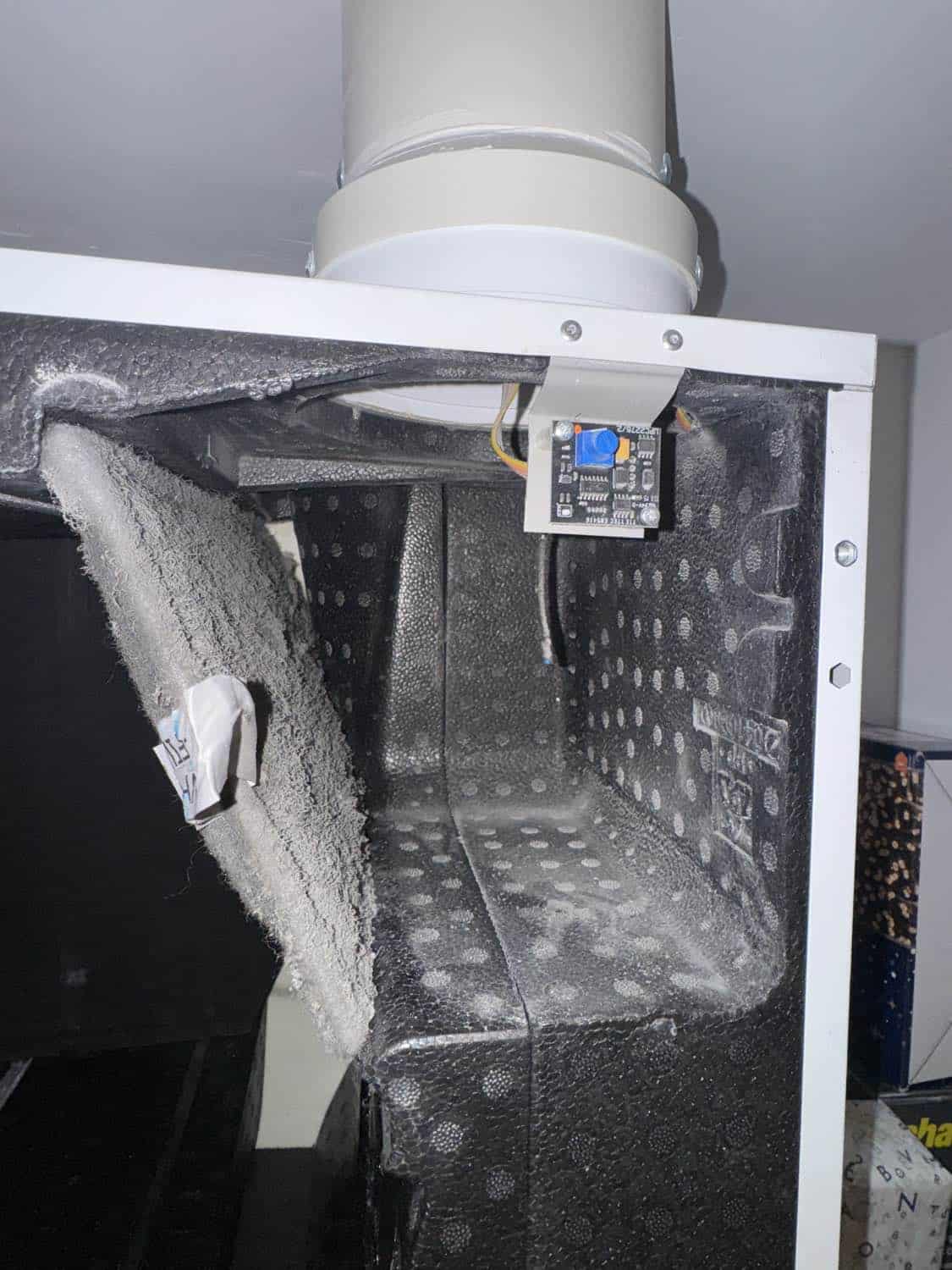 Very bad condition MVHR filter showing need for regular service