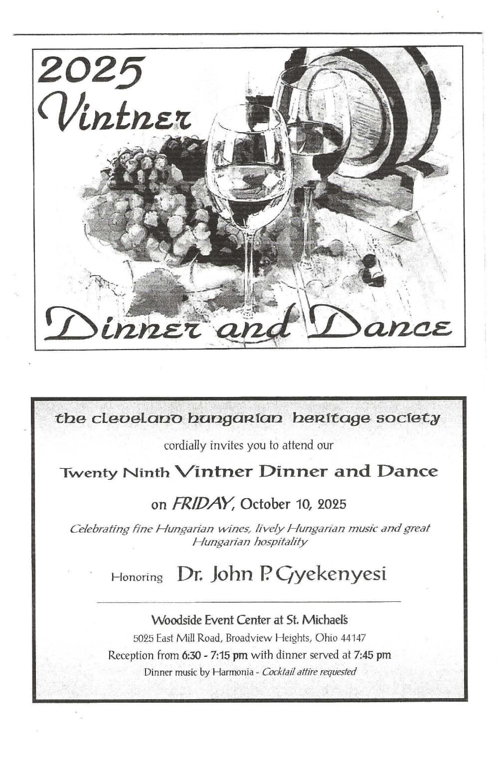 Vintner Dinner / Borkóstoló vacsora