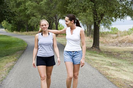 Teenage girls going for a walk