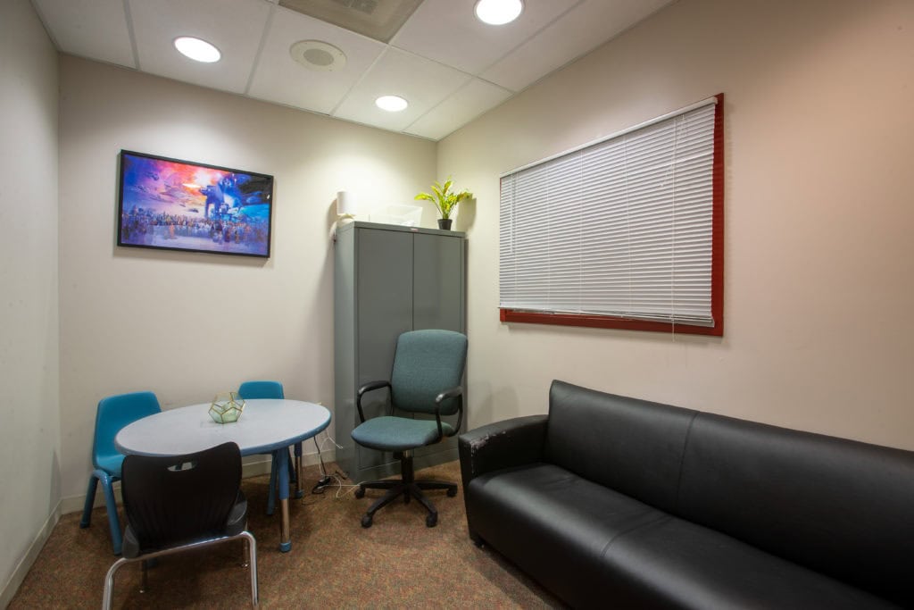 Therapy room for clients and families