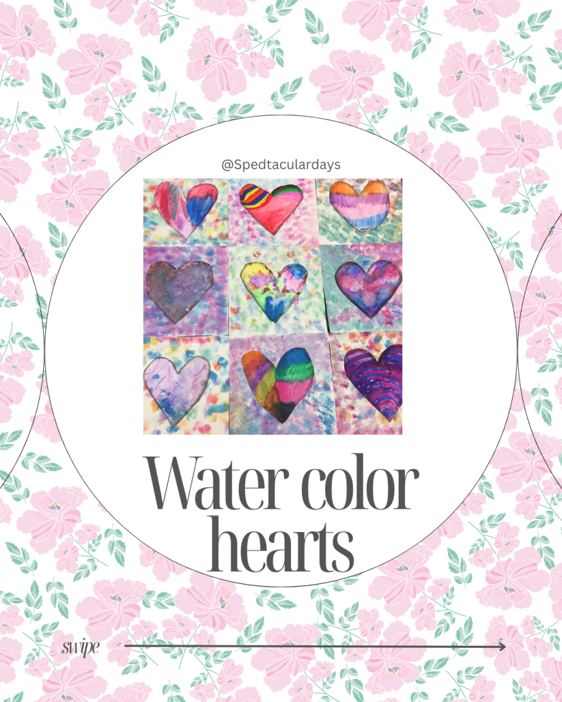 Mother's Day Craft - Water Color Hearts