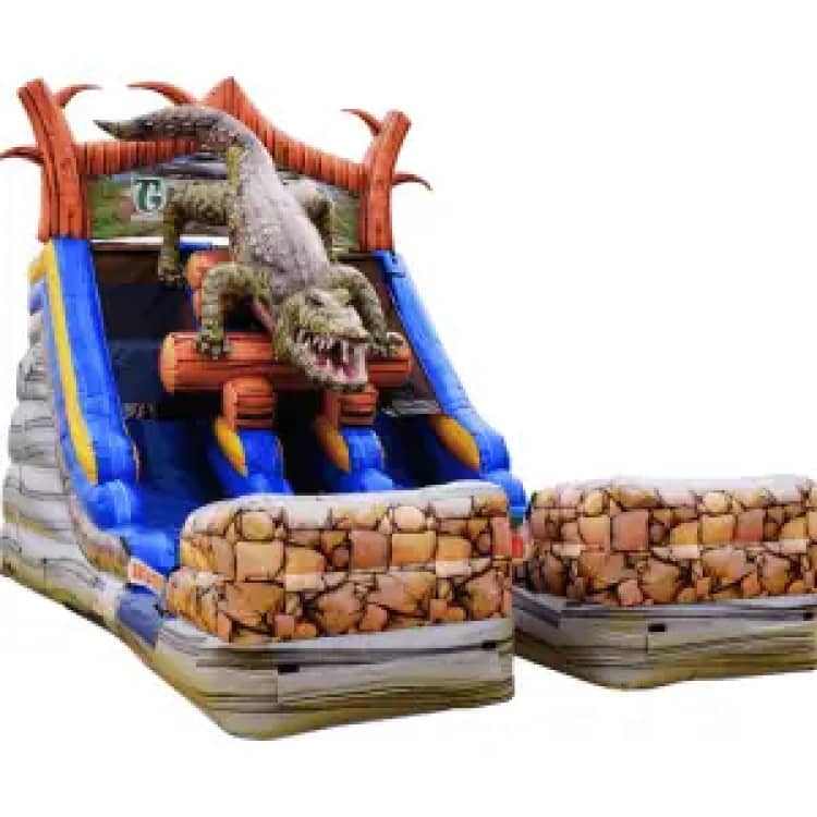 18 FT Alligator Swamp Dual Lane Slide