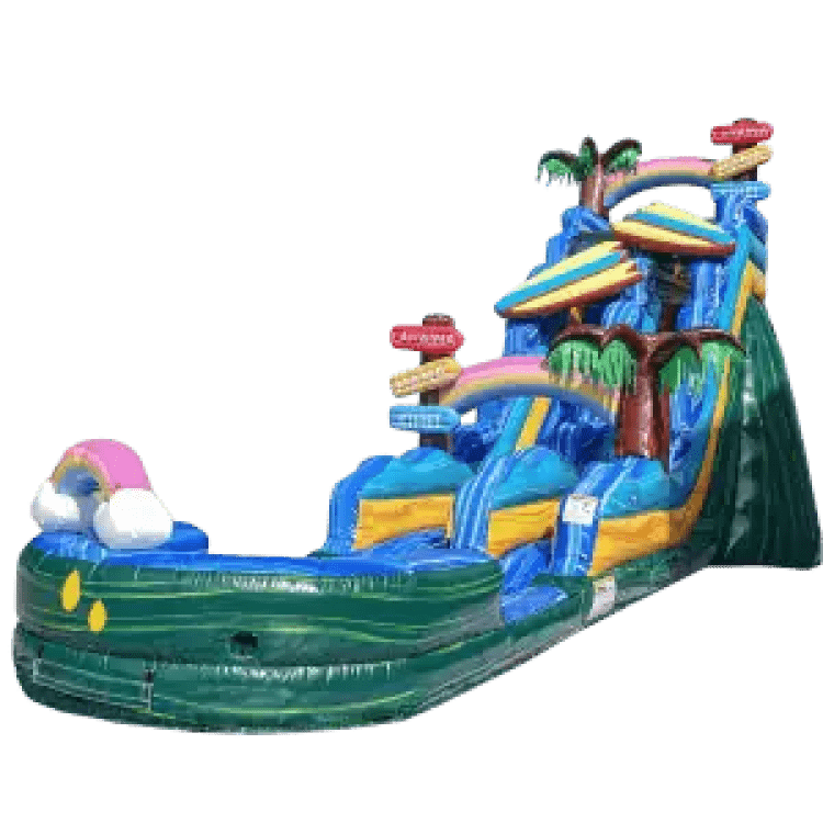 20 FT Beach Trip Single Lane Dry Slide
