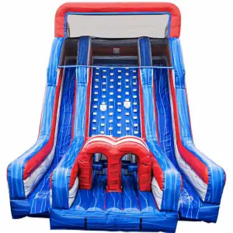 24 FT American Rock Wall Double Dry Slide