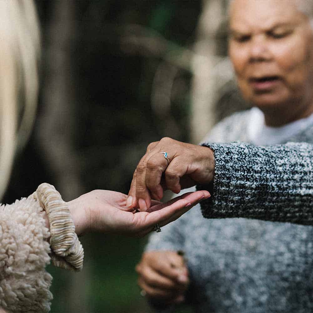 An indigenous guide sharing knowledge