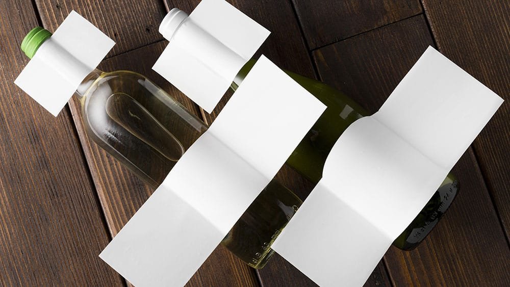 Etichette per bottiglia di vino